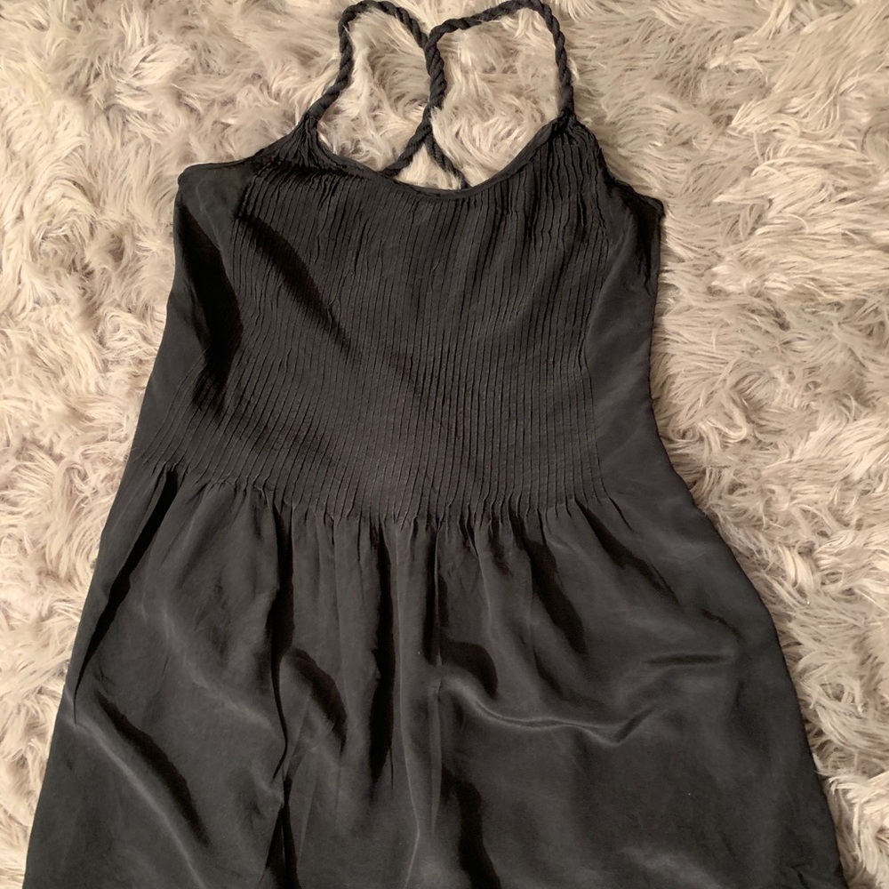 Banana Republic Black Silk Mini Dress Size 10P